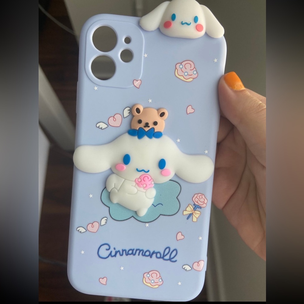 Sanrio Hello Kitty Cinnamoroll iPhone 11 Apple Case & Drawstring Pouch - Picture 6 of 7